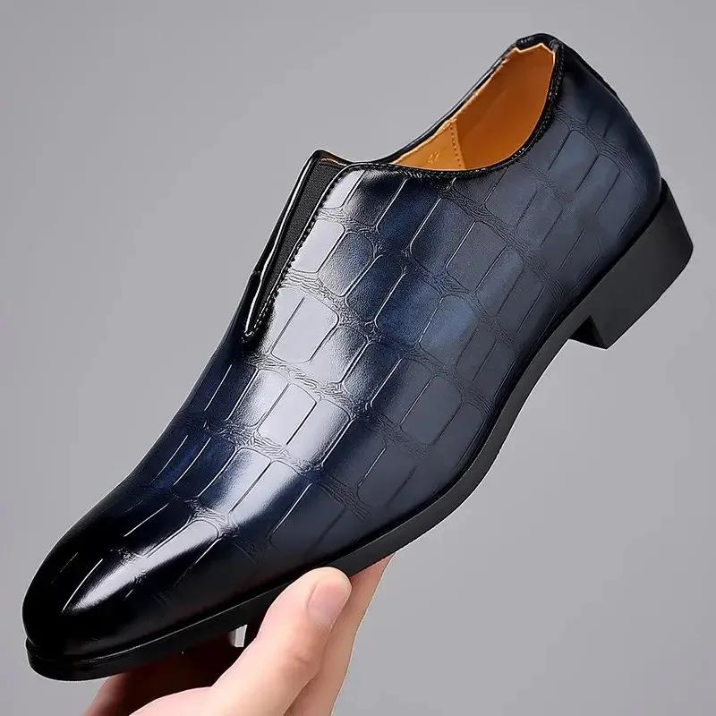 Fashion Men's Dress Shoes Classic Business Leather Casual Shoe Luxury Wedding Shoes for Men Fashion Party Shoe Big Size48 Zapatos Hombre