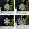 Christmas Decorations Sequined Acrylic Pendants Transparent Snowflake Pendants Christmas Tree Decorations Props