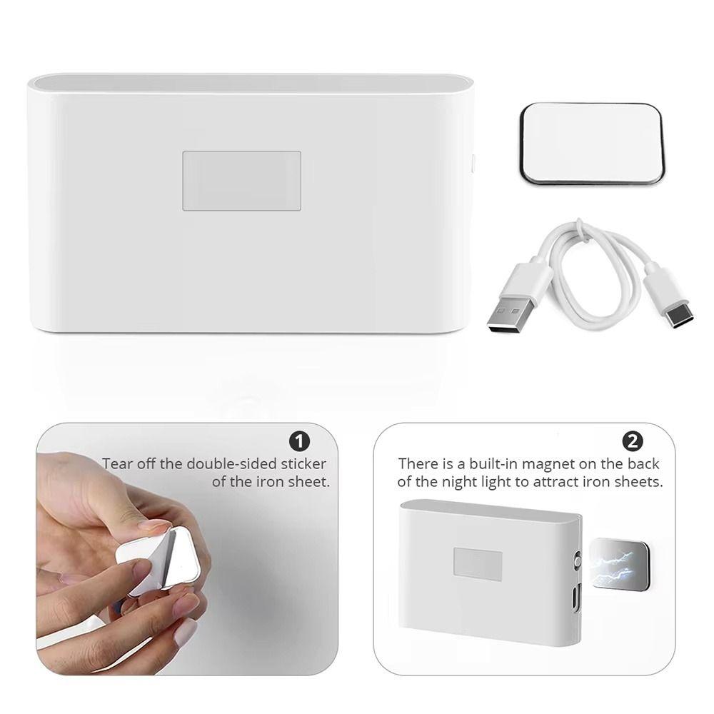 Battery Powered LED Night Light Waterproof 3 Modes Motion Sensor Night Light Dimmable Lighting USB Charging