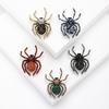 Spider Brooch Shiny Rhinestone Decor Realistic Spider Shape Clothes Collar Decoration Anti-rust Alloy Lightweight Clothes Jewelry Lady Gift