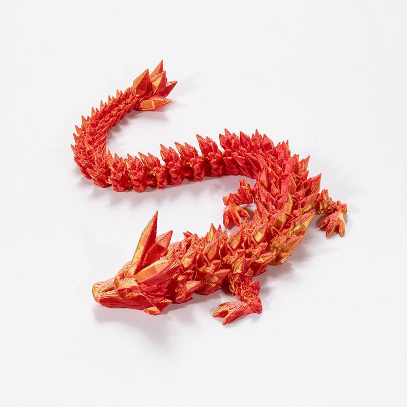 3D Printed Articulated Dragon Dragon Flexible Realistic Made Ornament Toy Model Home Office Decoration Decor Gifts