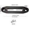 6" Billet Polished Aluminum Hawse Fairlead Load Capacity 3500-5500 LBs with Mounting Hardware for Synthetic Winch Rope (Black, 6")