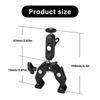 Universal Aluminum Alloy Rotating Clamp with 360 Swivels Ball Head Camera Mount Adapter Fit Tripods Rod Crossbars Gimbals Systems