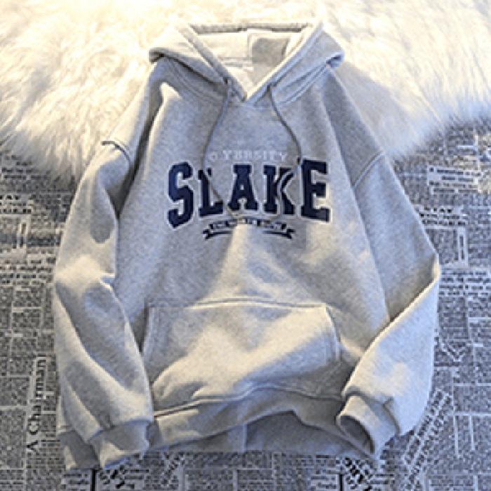 Fleece hooded sweater women s autumn and winter salt loose Korean version women s student INS South East Asia XXL