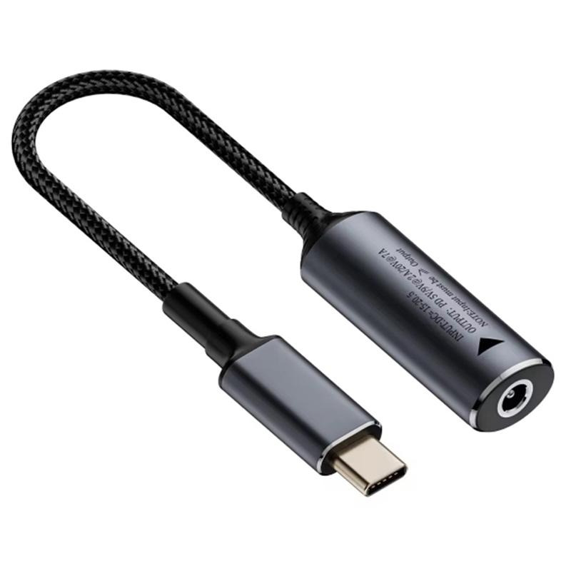 

Braided Cable 5.5x2.5mm DC Female to Type-C Male Adapter Supports 140W Fast Charging As Shown A