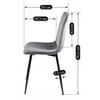 Ibis Upholstered Dining Chair Gray Velvet Modern Loft