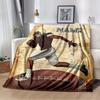240Gm2 Football Style Customize Your Name Outdoor Blanket Suitable For All Seasons Comfortable And Warm Soft Blanket Suitable For Travel Gifts For