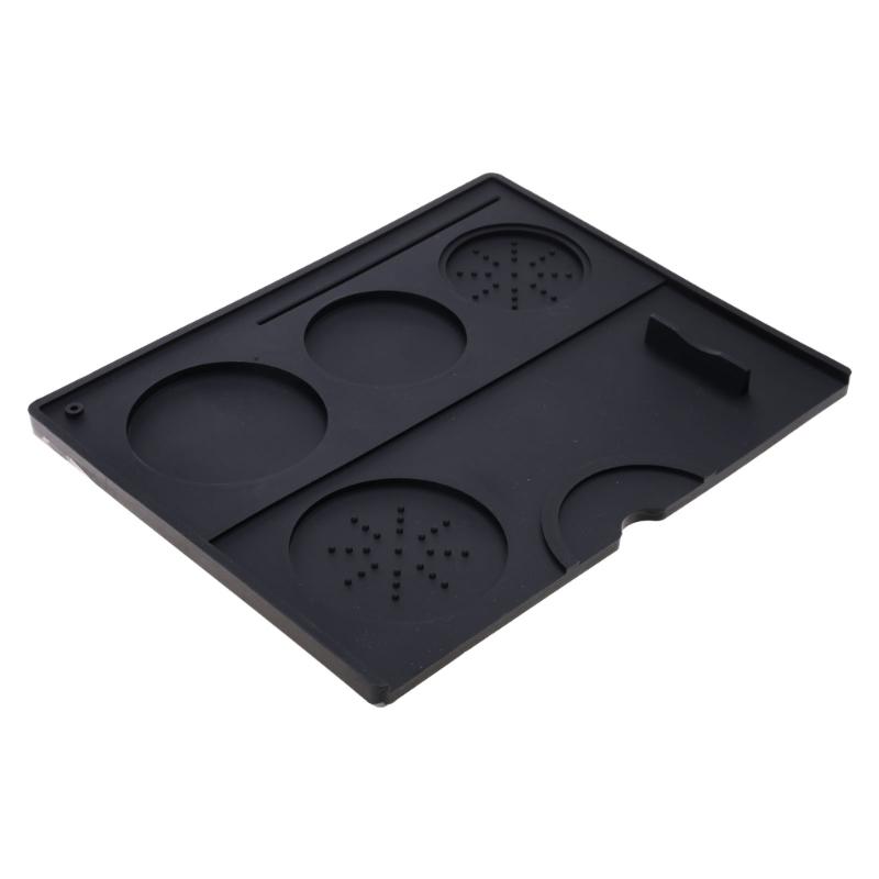 Universal Espresso Coffee Tampers Mat Station Press Tampering Holder Corner Mat Pad Silicone Coffeeware Tamping Tools