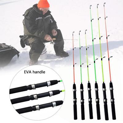 2025 Retractable Ice Fishing Rods Spinning Carbon Ice Fishing Pen Pole Portable Winter Ice Fishing Rod Winter
