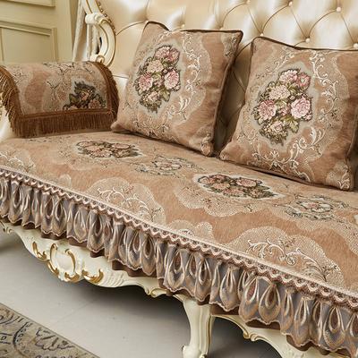 Chenille Stickerei Sofabezug Wohnzimmer Kissen Anti-Rutsch Luxus Jacquard Überwurf Heimdekoration Kombination Sofakissen