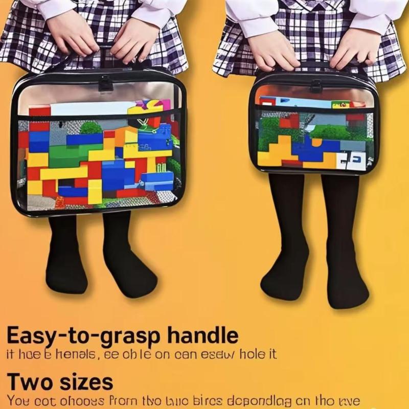 Large Capacity Pvc Transparent Mesh Storage Bag Zipper Bag Waterproof Makeup Storage Bag Portable Toy Organizer Packaging Bag