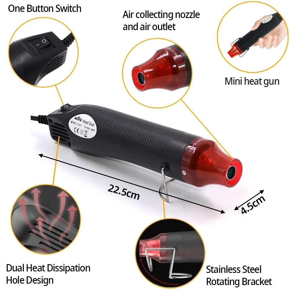 220/110V Heißluftpistole DIY Werkzeug Hitze Elektro-Werkzeug Mini Löten Temperatur Handwerk Gebläse mit Stützfuß Schrumpfen