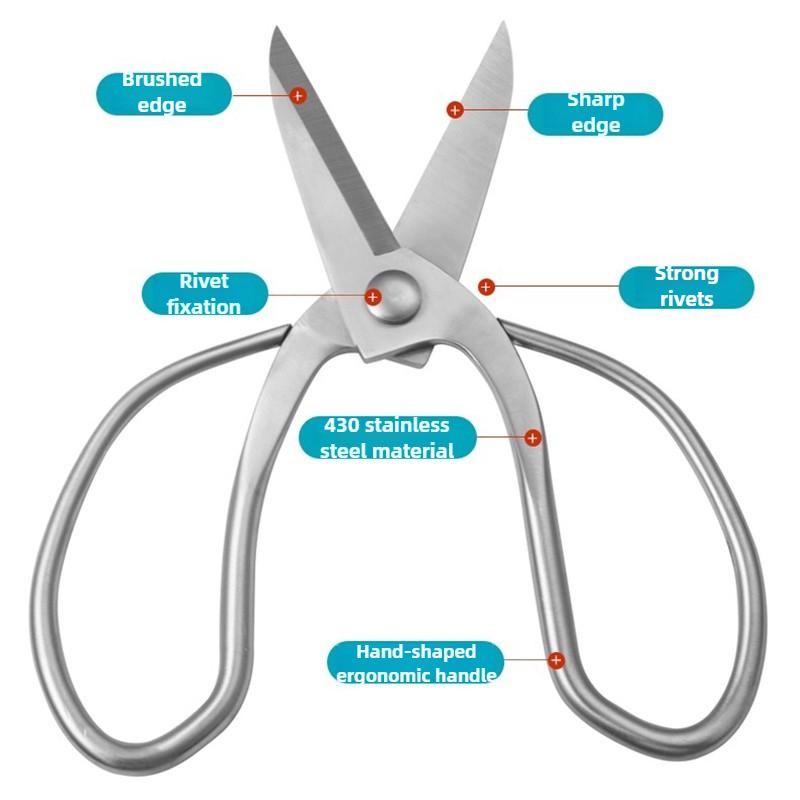Stainless Steel Pruning Shears Portable Gardening Scissors Bonsai Pruning Flower Branch Trimming Tools Household Cutting Tools