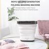 Portable Mini Folding Clothes Washing Machine Bucket 40W 110V-240V/50Hz Automatic Home Travel Self-driving Tour Underwear Foldable Washer and Dryer