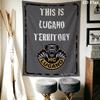 Arazzo da Parete Lugano Fc Appeso Estetico alla Parete Coperta in Tessuto Stampato Arazzi Decorativi per Camera da Letto Soggiorno Decorazioni per la Casa
