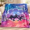 Kpop Demon Hunters Blanket Flannel Blanket Soft Cozy Plush Throw for Sofa Bed Lightweight Home Decoration Outdoor Camping