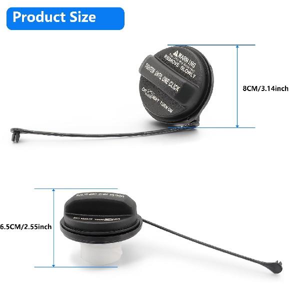 31010-3L600 Gas Cap Fuel Cap For Hyundai Accent Azera Elantra GT Genesis Coupe Santa Fe Sonata Tucson Veloster, Kia Soul Sedona Forte Sportage