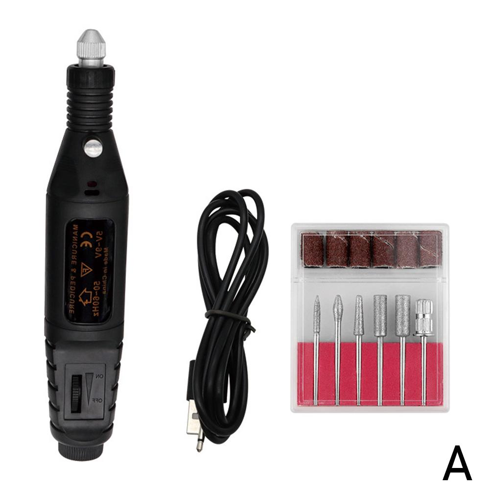 

Portable Professional Electric Nail Drill Machine Manicure Tools Pedicure Drill Set Strong Nail Polishing Tool Pedicure Grinding чорний