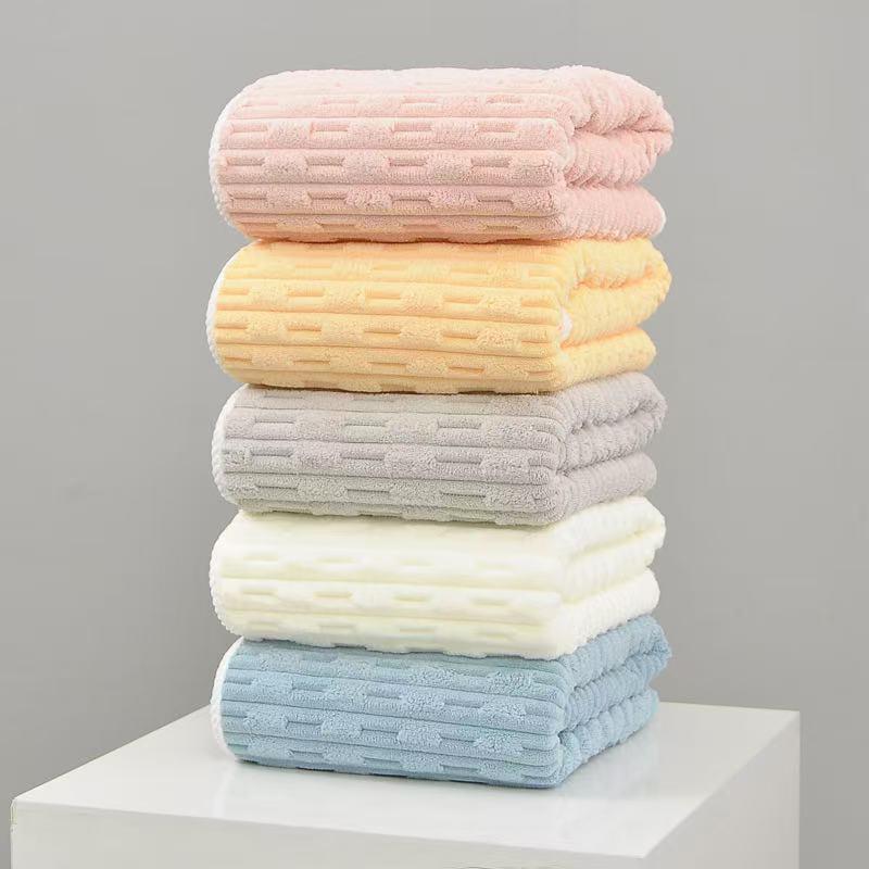 

Women s 2024 Bamboo Velvet Bath Towel Set – Coral Velvet, High Absorption, No Shedding, 3-Piece for Adult Home Use Bamboo Yellow