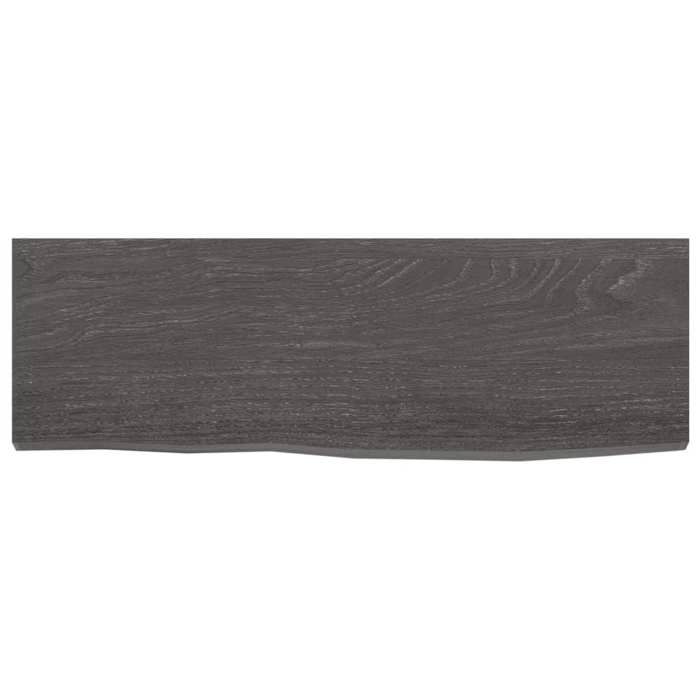 VidaXL Wall Shelf Dark Grey 60x20x2 Cm Solid Oak Wood Treated 363761