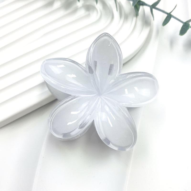 Retro Colorful Frangipani Flower Hair Claw Clip for Women