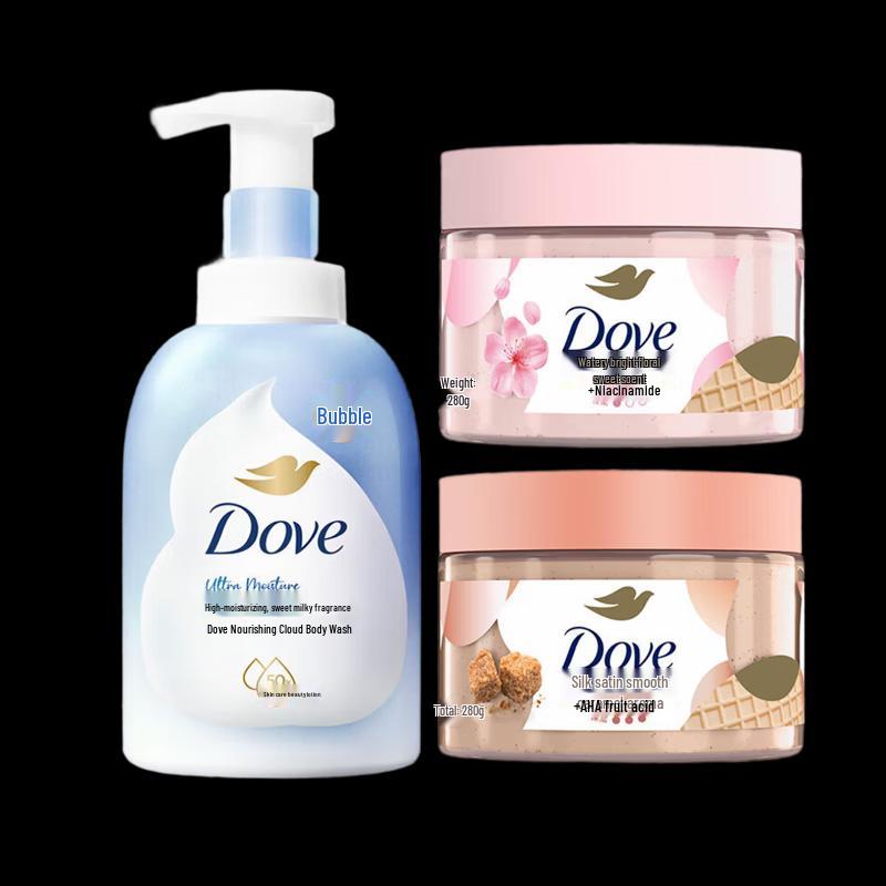 

Dove Milk Shower Foam & Exfoliating Scrub Set