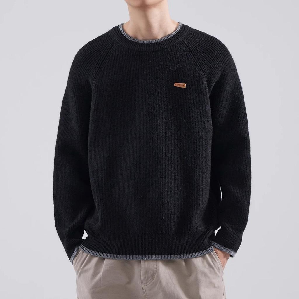 Men's Trendy Heavyweight Raglan Sweater - Autumn/Winter Loose Fit