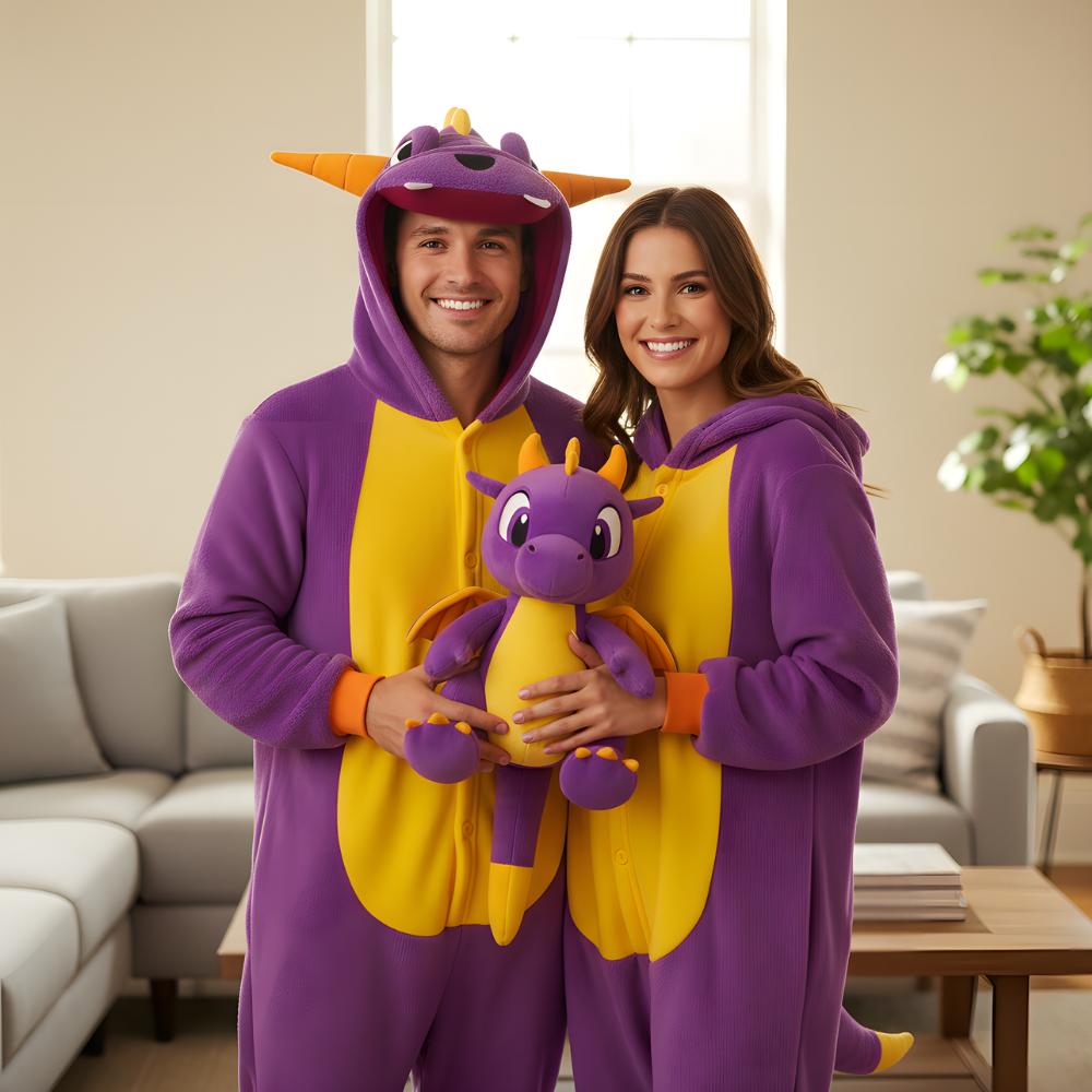 Onesie Kigurumi Pajamas Spyro Costume Disguise : 175-185Cm