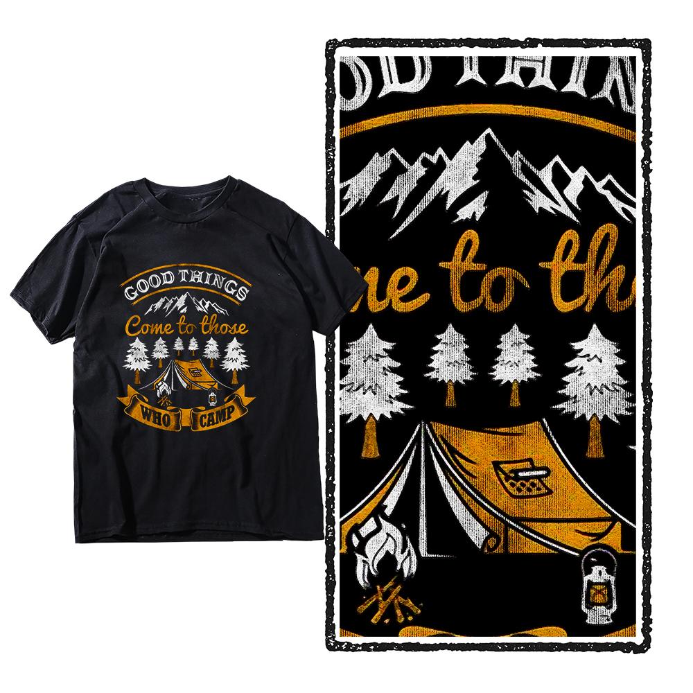Coolmind YA005 100% Cotton Exclusive Graphic Camping Lover Men  T Shirt Big Size Cool Men Tshirt O-neck Unisex Tee Shirts Tops