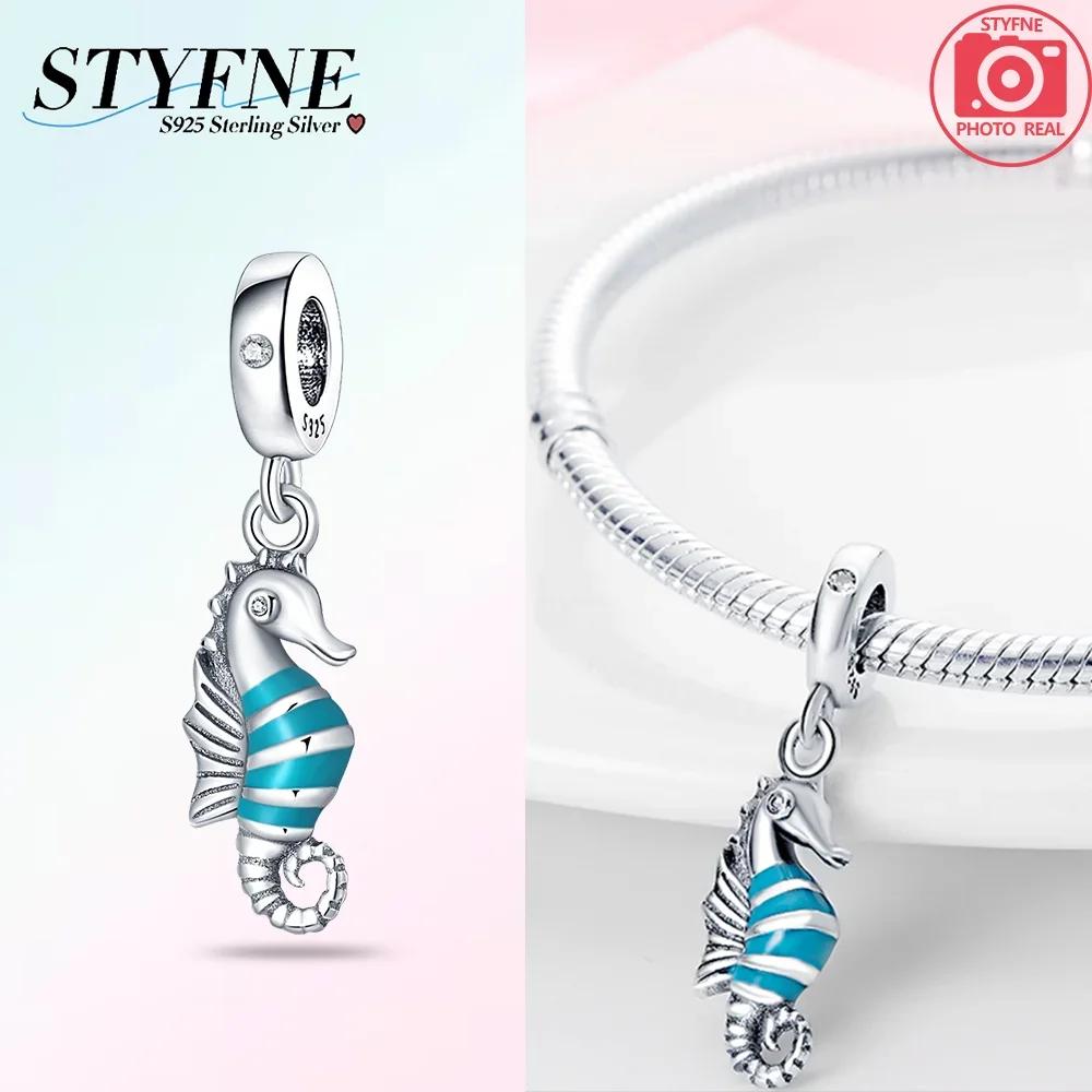 Shell Sea Mussel Blue Penguin Starfish Star Animal Original Copper Charms Bead Fit Bracelet Accessory Fine Gift Diy Jewelry