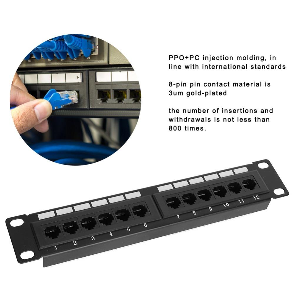 12-Port UTP Patch Panel Without Bracket Ethernet Network Data Patch Panel  Network Cabinet