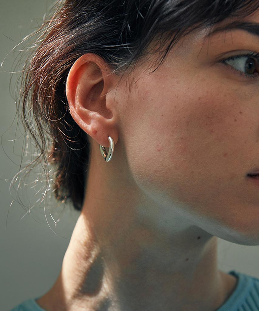 Verte [925 Silver] Deux.Silver.220 / Vague Earring (Silver)