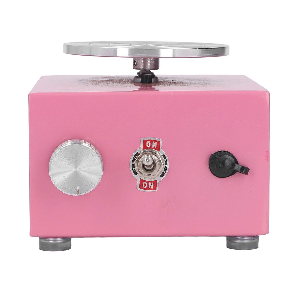 Mini Pottery Wheel Vivid Pink Stable Turntable Compact Size Basin Style Kids Pottery Wheel for Kid