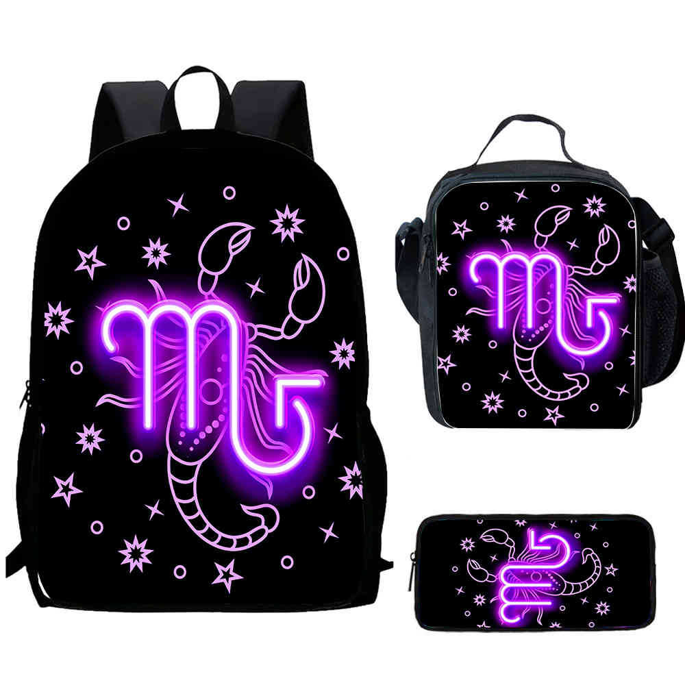 12 Sternbilder Schultasche High Definition Multifunktion Oxford Leichter Rucksack Haare