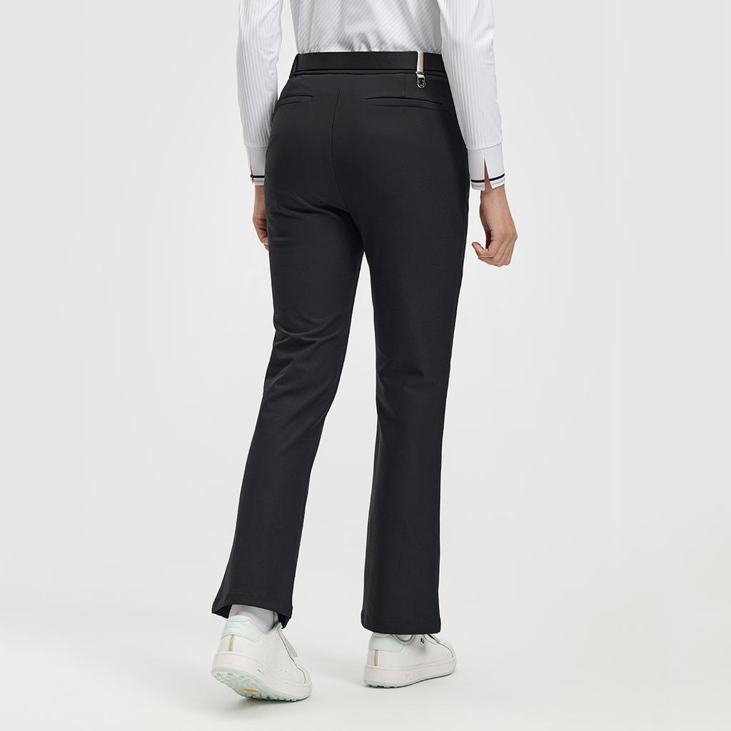 FILA Golf Series Simple Solid Color Comfortable Versatile Woven Casual Pants Women bottoms Deep-Black A11W615806FBK