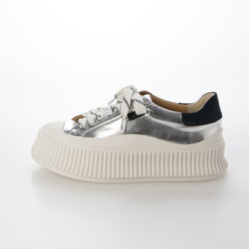 Carino CAMY41104 Women's Sneakers, Silver, Size 22.5 Cm