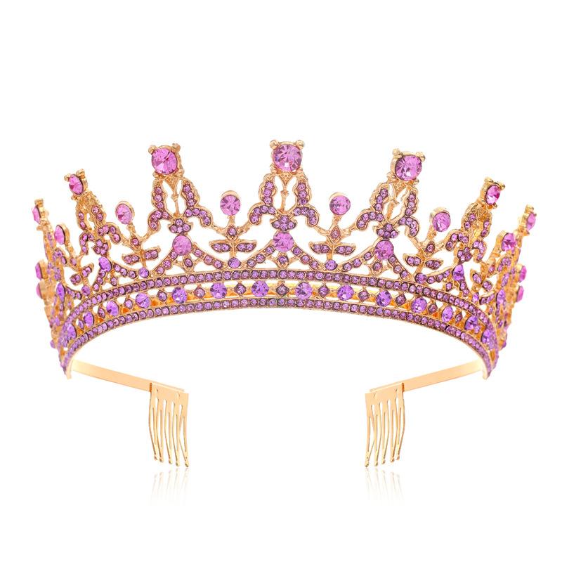 Europa und die Vereinigten Staaten voller Diamantkronen, Brautkopfbedeckungen, Hochzeitsstirnbänder, Haarschmuck für Studio-Tanzpartys, Kronen und große Kronen