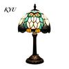 Vintage Dragonfly Bedside Lamp Tiffany Stained Glass Table Lamp, Blue Night Light, Style Ornament Decorative Atmosphere for Bedroom Living Room