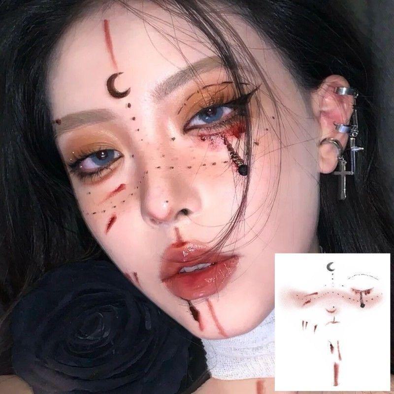 Halloween Kids' Waterproof Cartoon Tattoo Stickers - Cute Pumpkin, Ghost, and Skull Designs for Face Makeup