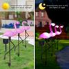 3pcs Outdoor Solar Lights Flamingo Garden Led Stake Light Pathway Lawn Yard Landscape Halloween Christmas Decorative Lights