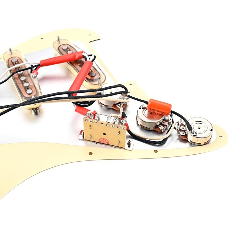 Loaded Prewired Pickguard 11 Holes Electric Guitar Single-Coil Pickup Pickguard Prewired Scratch Plate Replacement
