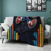 Sonic Printed Flannel Blanket, soft throw for bedroom sofa, washable, Christmas present, great gift.