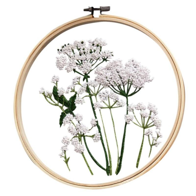 

Сделай сам в китайском стиле 3D прозрачная пряжа вышивка ручная вышивка материал пакет + 20 см круглая вышитая рамка