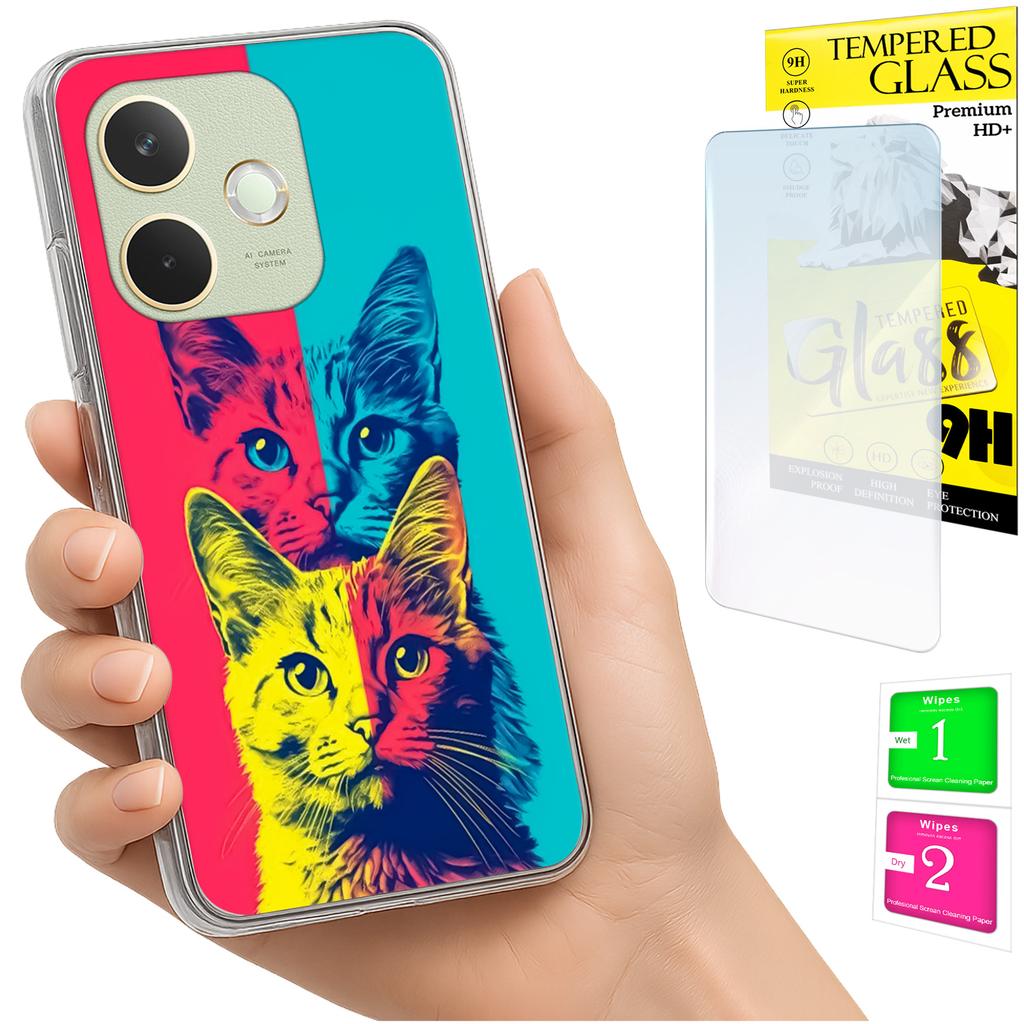 Etui Do Oppo A5 Pro Obudowa Foto Case Plecki Grafika Kotki + Szkło 9H