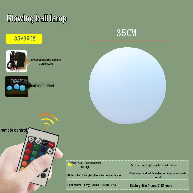 LED Waterproof Solar Luminous Ball Light for Outdoor Lawn, Garden, Beach, and Landscape Decor