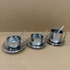 304 Stainless Steel Double-Layer Insulated Coffee Mug Set - European Style, 3-Piece.