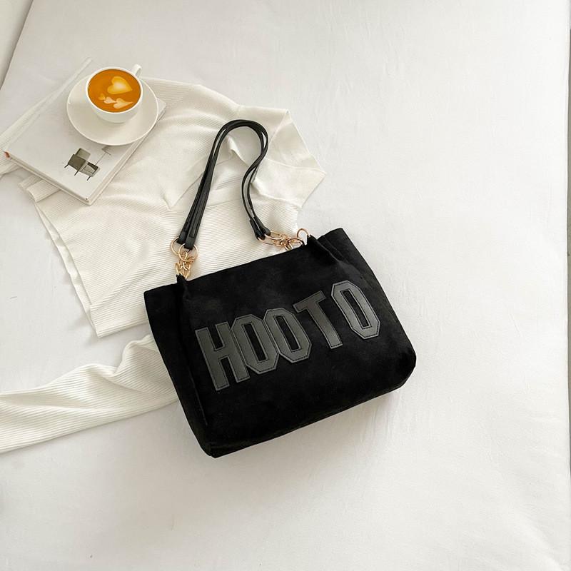 Модная стильная большая сумка-тоут для женщин, стильная повседневная сумка для работы/учебы Black