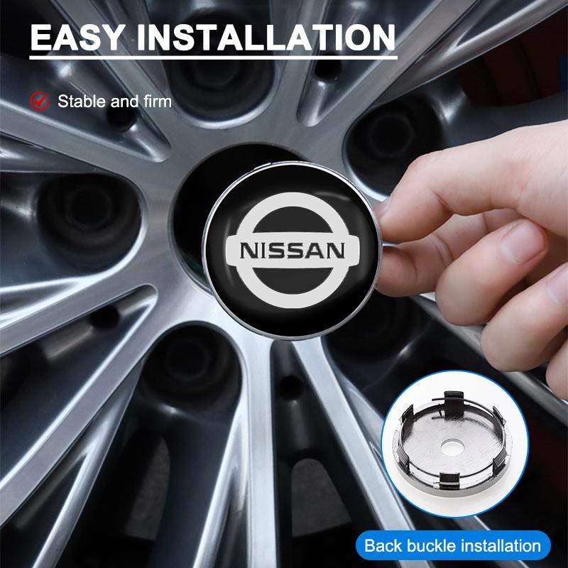 4 SZT./ZESTAW 60mm Kołpaki na Piastę Samochodową Pokrywy Centralne Kół Samochodowych Kołpaki Akcesoria Samochodowe Dla Nissan Nismo Qashqai Teana X Trail T32 T31 Tiida Juke