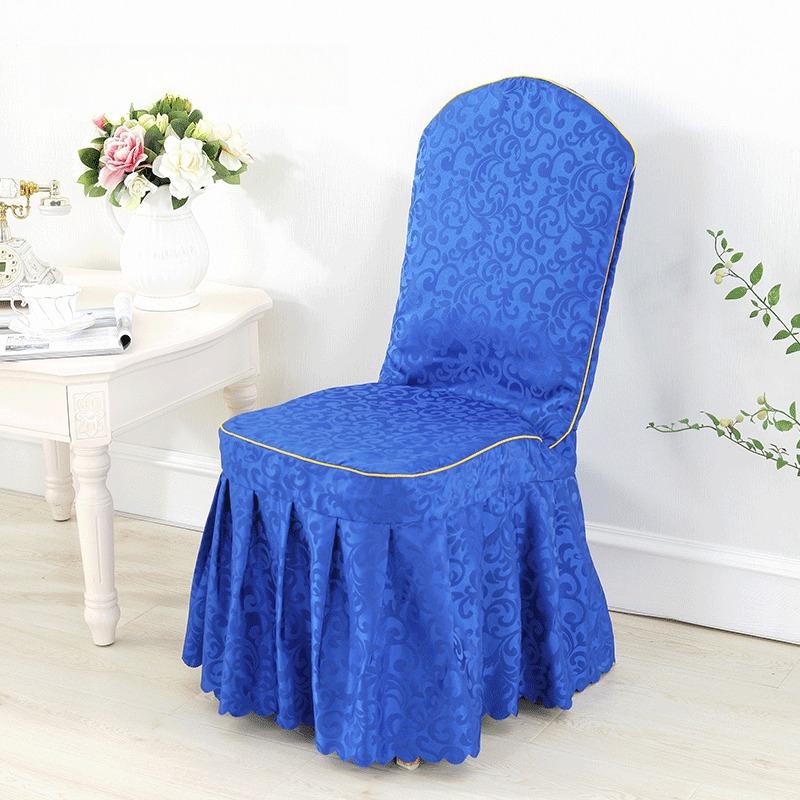 Printed Chair Cover Elastic Spandex Universal Wedding Chair Cover Hotel Catering Party Specific Skirt Style Cushion Anti Slip Protective Covers