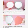 1 Stück Einfache Katzenohren Handheld HD Make-up-Spiegel Tragbar Faltbar Dual-Use Schreibtischspiegel Günstiger Studenten Hand-Make-up-Spiegel